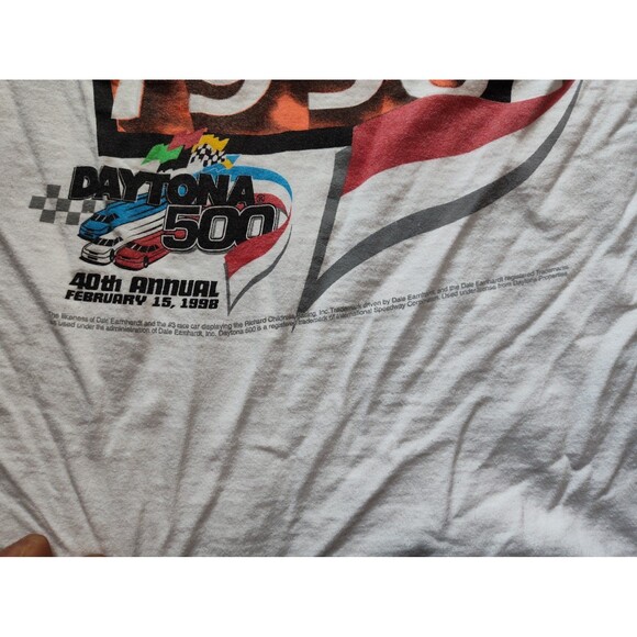 Competitor View Dale Earnhardt Shirt Extra Large White Vintage Daytona 500 3 Men - Picture 5 of 6
